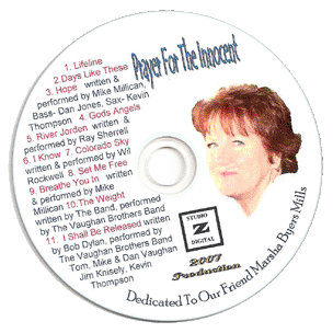 Marsha Mills Fundraiser CD / PRAYER FOR THE INNOCENT